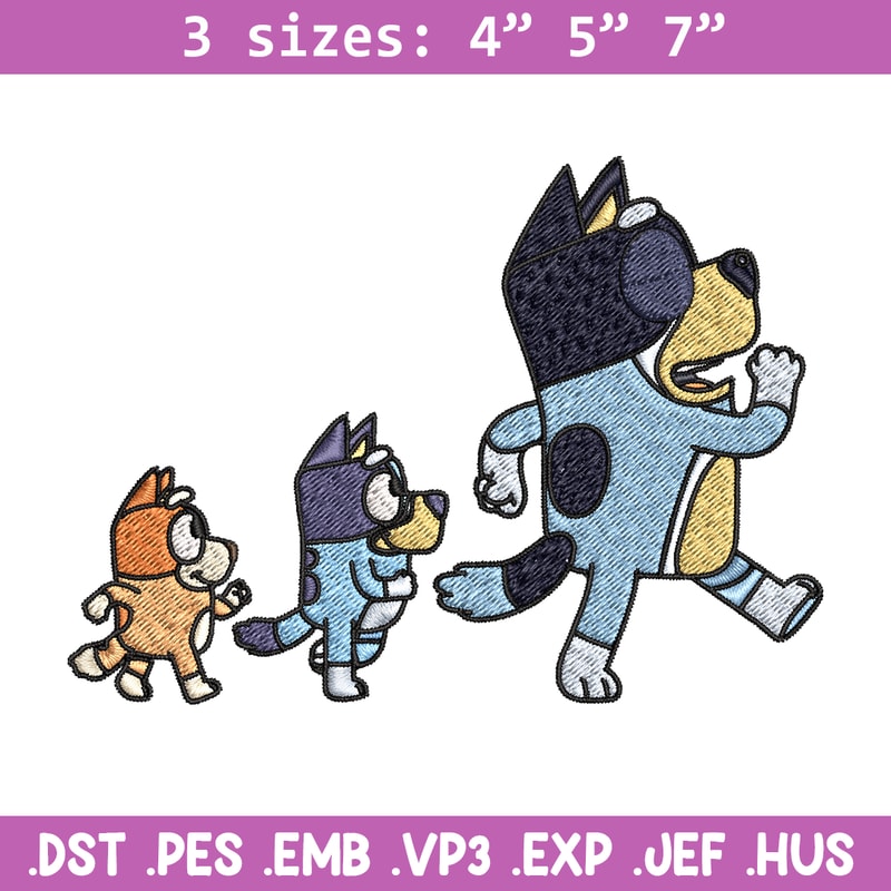 Bluey bingo and dad Embroidery, Bluey Embroidery, Embroidery File, cartoon design, cartoon shirt, Digital download..jpg