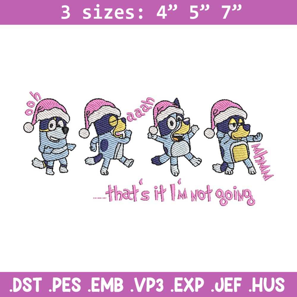Bluey dance embroidery design, Bluey embroidery, Chrismas design, Embroidery file, Embroidery shirt,Digital download.jpg