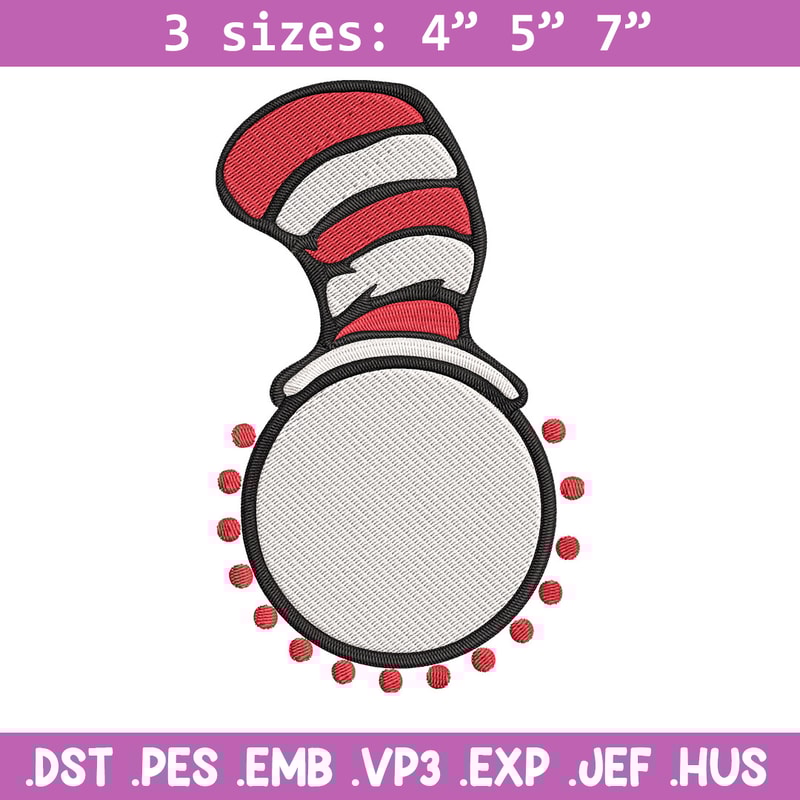 Cat In The Hat Embroidery Design, Cat In The Hat Embroidery, Embroidery File, logo shirt, Digital download..jpg