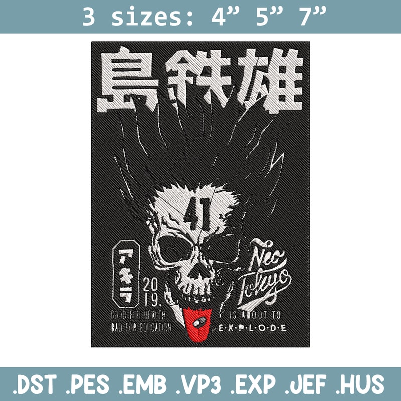 Akira 41 Poster Embroidery Design, Akira Embroidery, Embroidery File,Anime Embroidery, Anime shirt, Digital download..jpg