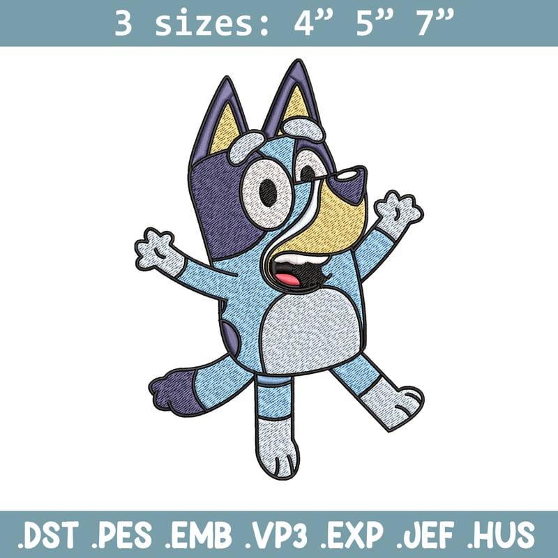 Dad Bluey Embroidery, Bandit Heeler Embroidery, Embroidery File, cartoon design, cartoon shirt, Digital download..jpg