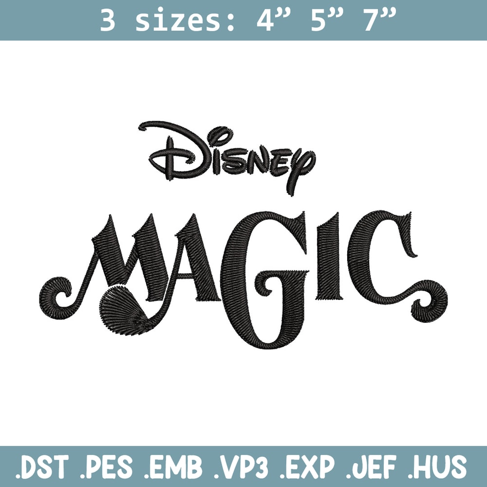 Disney Magic Embroidery Design, Disney logo Embroidery, Embroidery File, Embroidery design, Digital download..jpg