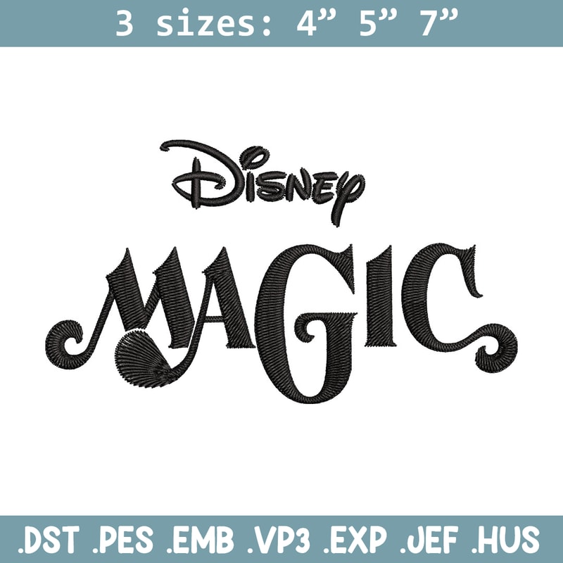 Disney Magic Embroidery Design, Disney logo Embroidery, Embroidery File, Embroidery design, Digital download..jpg