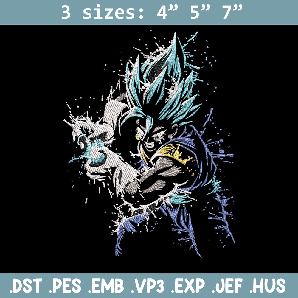 Gogeta Embroidery Design, Dragonball Embroidery, Embroidery File, Anime Embroidery, Anime shirt, Digital download.jpg
