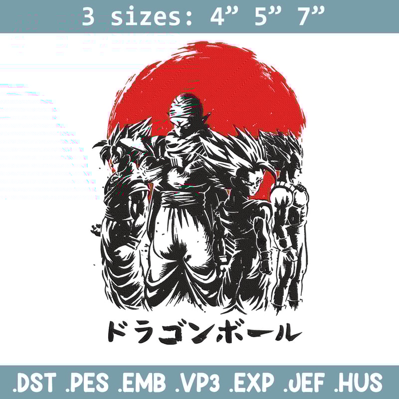 Goku friends Embroidery Design, Dragonball Embroidery, Embroidery File, Anime Embroidery, Anime shirt, Digital download.jpg