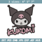 Kuromi logo Embroidery Design, Hello kitty Embroidery, Embroidery File, Anime Embroidery, Anime shirt, Digital download..jpg