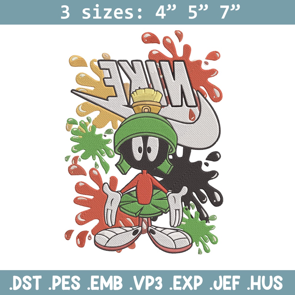 Marvin x nike Embroidery Design, Marvin Embroidery, Embroidery File, Anime Embroidery, Anime shirt, Digital download.jpg