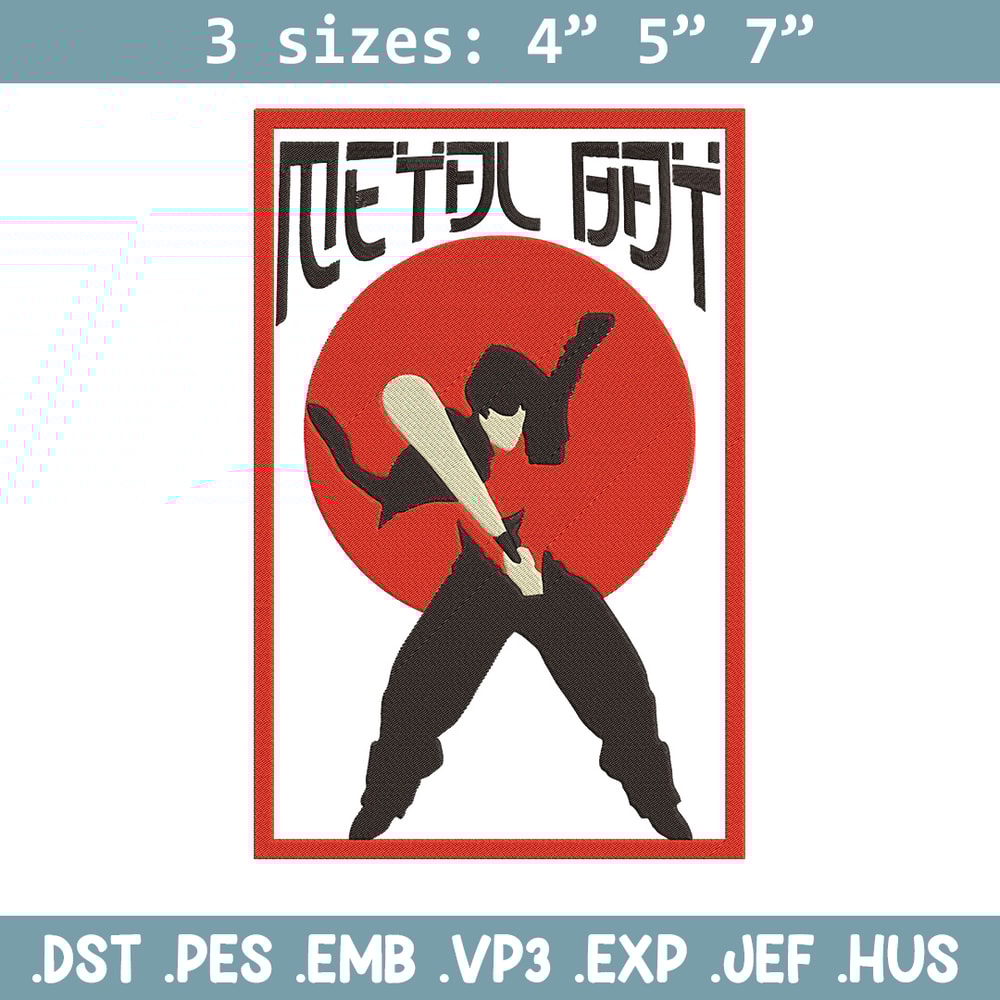 Metal bat Embroidery Design, One punch man Embroidery, Embroidery File, Anime Embroidery, Anime shirt, Digital download..jpg