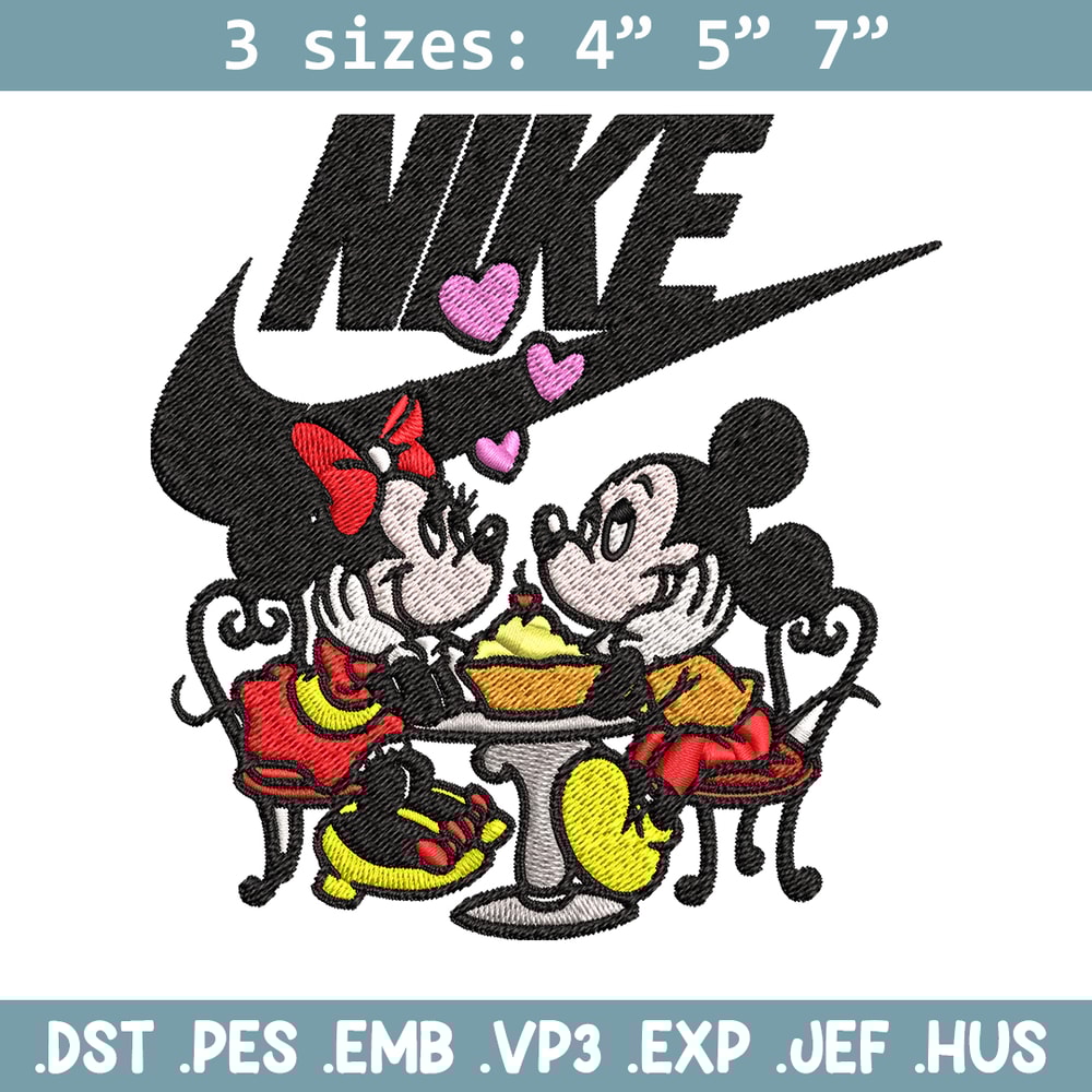 Mickey and Minnie mouse Nike Embroidery design, Disney Embroidery, Nike design, Embroidery file, Instant download..jpg