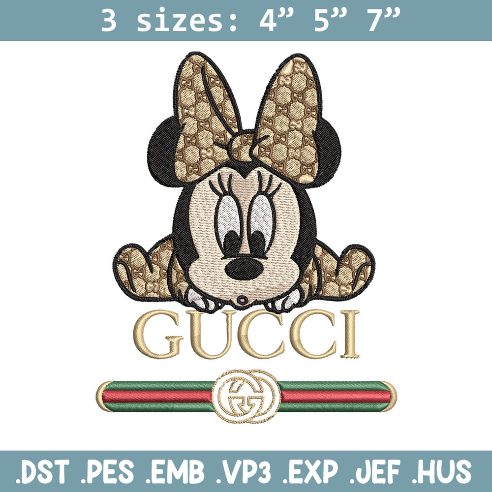 Minnie baby gucci Embroidery Design,Gucci Embroidery, Embroidery File, Logo shirt, Sport Embroidery, Digital download.jpg