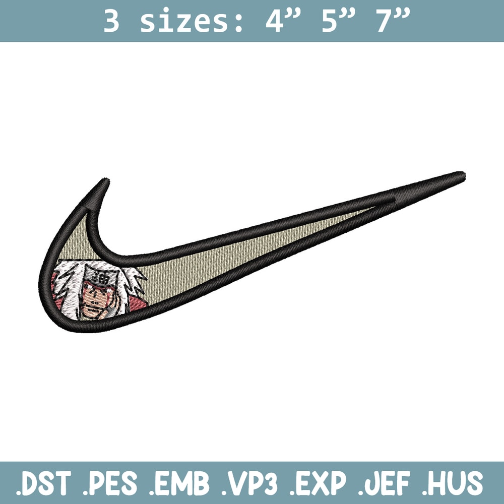 Nike jiraiya embroidery design, Naruto embroidery, Emb design, Embroidery shirt, Embroidery file, Digital download.jpg