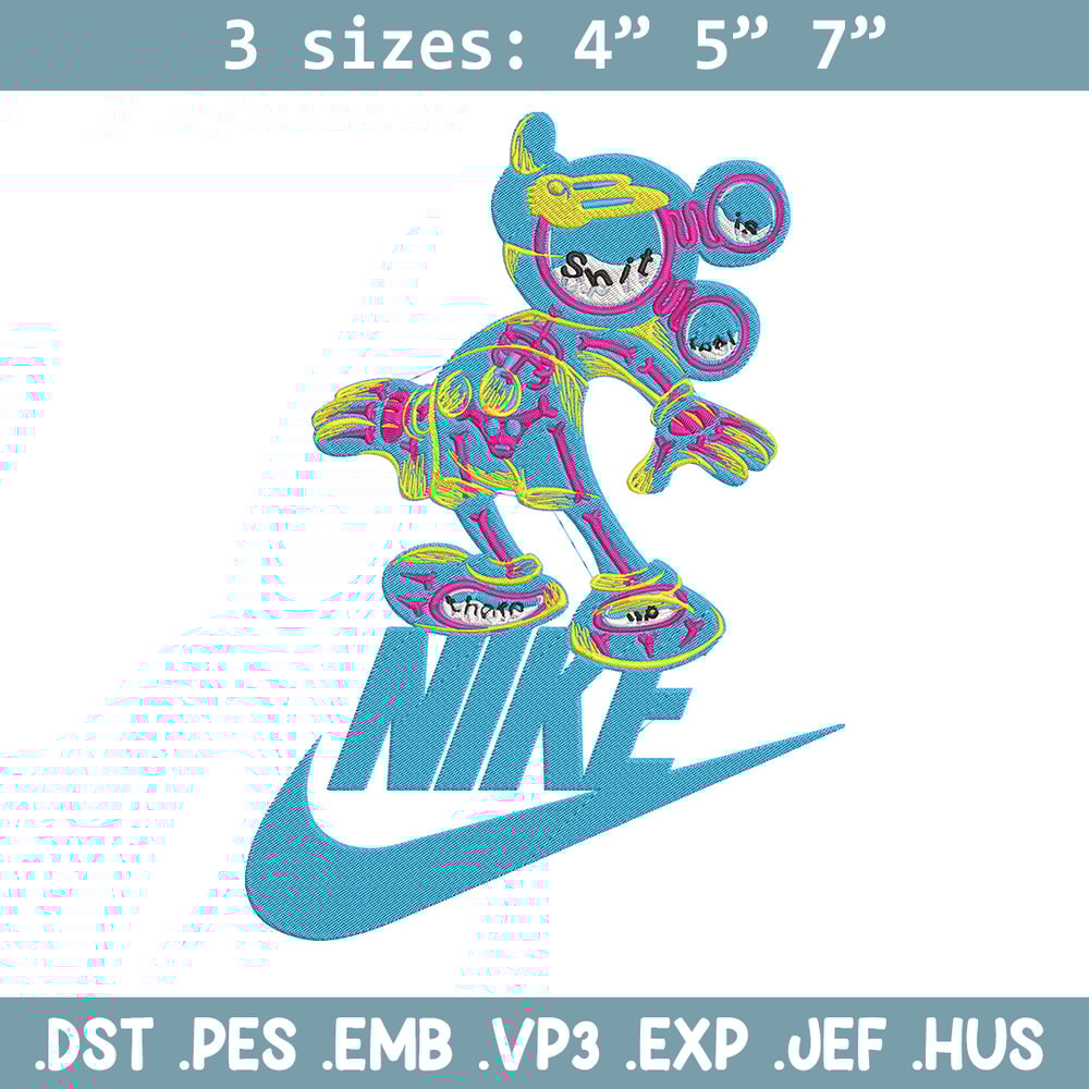 Nike mickey Embroidery Design, Mickey Embroidery, Embroidery File, Nike Embroidery, Anime shirt, Digital download.jpg