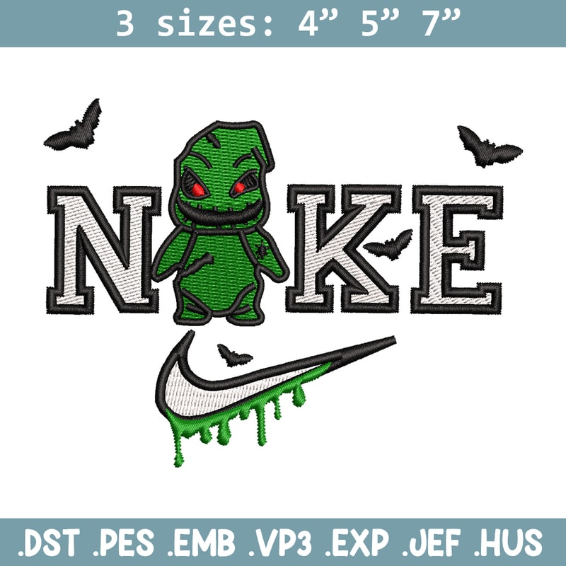 Nike oogie boogie embroidery design, Horror embroidery, Nike design, Embroidery shirt, Embroidery file, Digital download.jpg