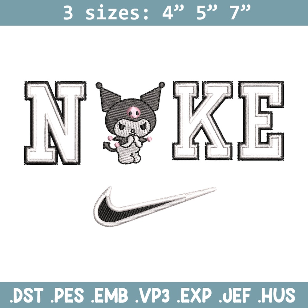 Nike x kuromi embroidery design, Kuromi embroidery, Nike design, Embroidery shirt, Embroidery file,Digital download.jpg