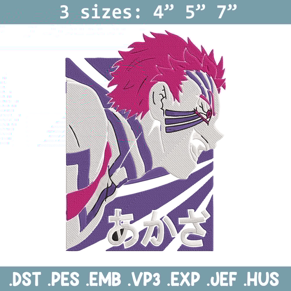 Akaza poster Embroidery Design, Demon slayer Embroidery, Embroidery File, Anime Embroidery, Digital download..jpg