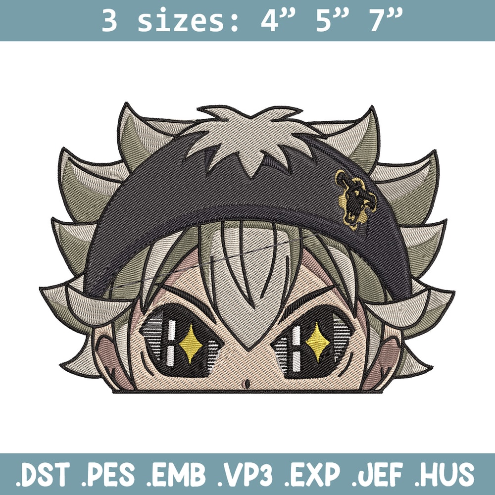 Asta Peeker Embroidery Design, Black clover Embroidery, Embroidery File, Anime Embroidery, Anime shirt,Digital download..jpg
