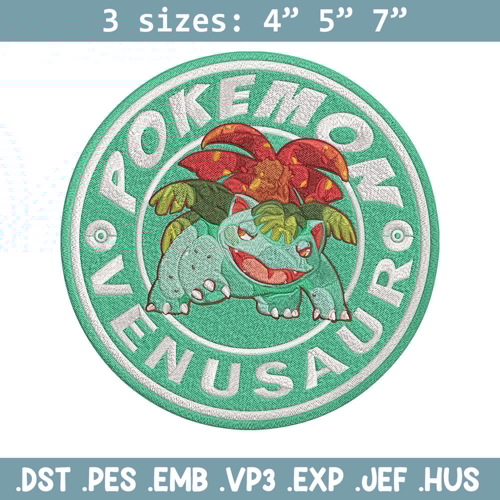 Bulbasaur poster Embroidery Design, Pokemon Embroidery, Embroidery File, Anime Embroidery, Anime shirt, Digital download.jpg