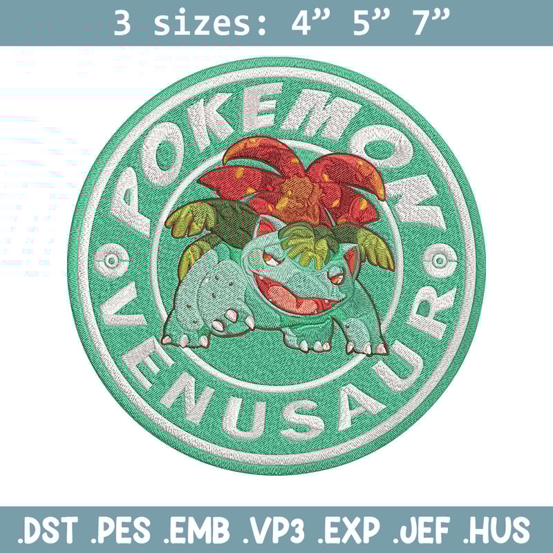 Bulbasaur poster Embroidery Design, Pokemon Embroidery, Embroidery File, Anime Embroidery, Anime shirt, Digital download.jpg