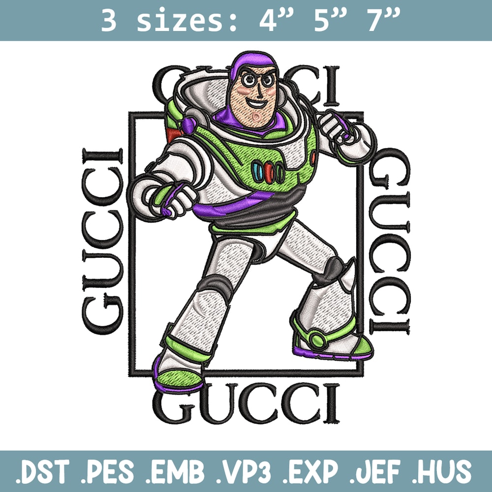 Buzz lightyear Gucci Embroidery design, Buzz lightyear Embroidery, cartoon design, Embroidery File, Digital download..jpg