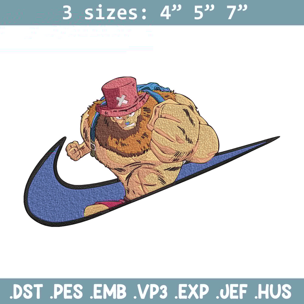 Choper x nike Embroidery Design, One piece Embroidery, Embroidery File, Nike Embroidery, Anime shirt, Digital download.jpg