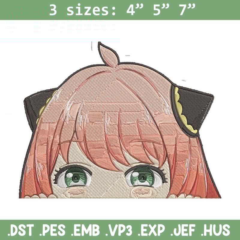 Anya Peek Embroidery Design, Spy x family Embroidery, Embroidery File, Anime Embroidery, Anime shirt, Digital download.jpg