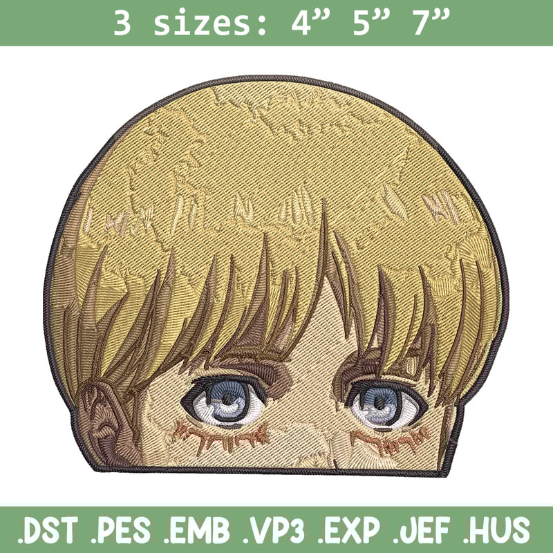 Armin Peeker Embroidery Design, Aot Embroidery, Embroidery File, Anime Embroidery, Anime shirt, Digital download..jpg