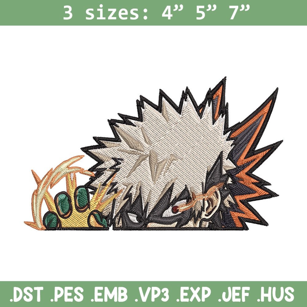 Bakugo Peeker Embroidery Design, Mha Embroidery, Embroidery File, Anime Embroidery, Anime shirt, Digital download..jpg