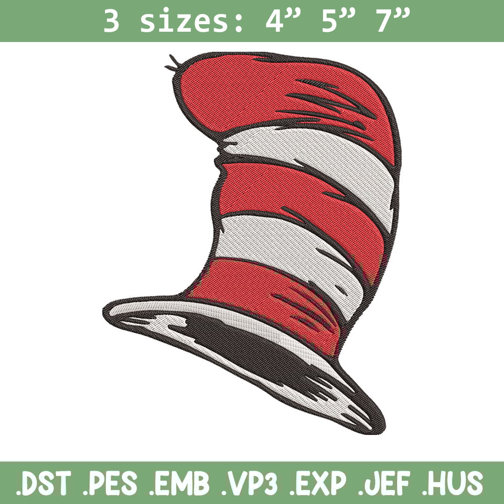 Cat In The Hat Embroidery Design, Dr seuss Embroidery, Embroidery File, Embroidery design, Digital download..jpg