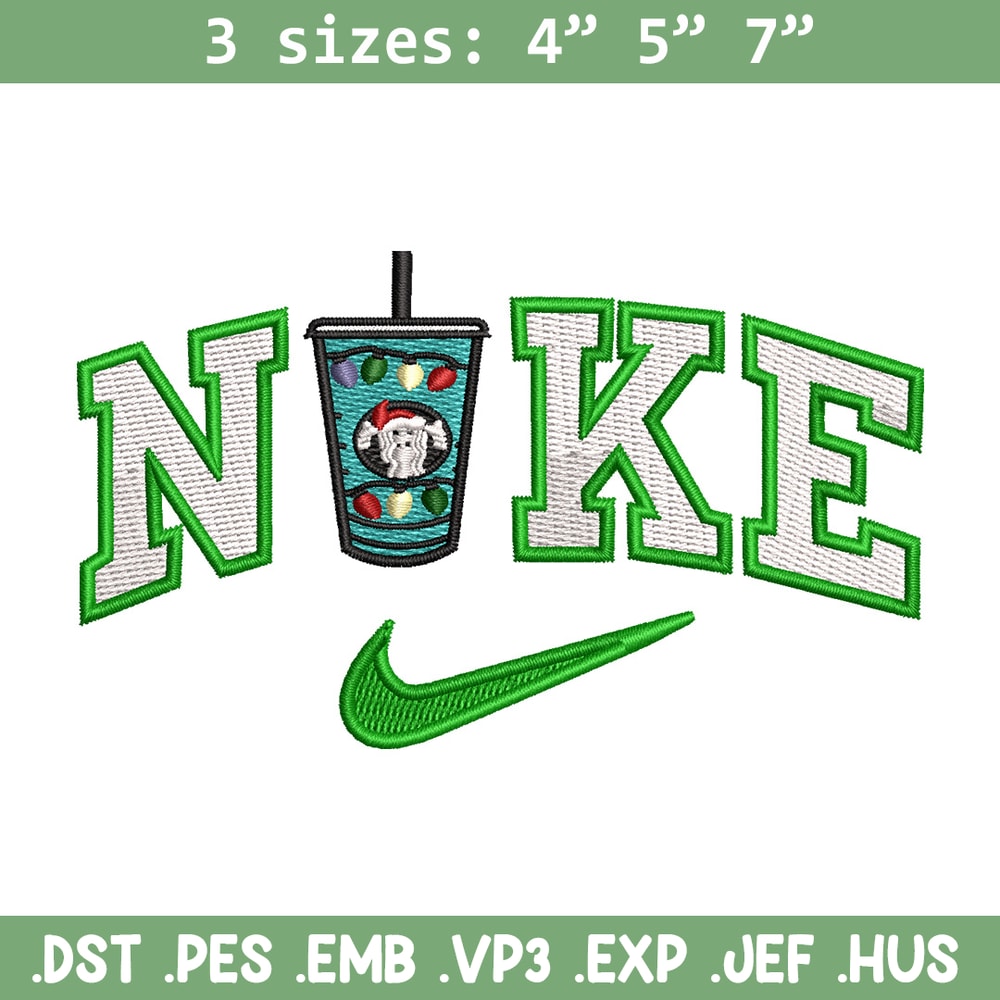 Cup green x nike embroidery design, Cup embroidery, Nike design, Embroidery shirt, Embroidery file, Digital download.jpg