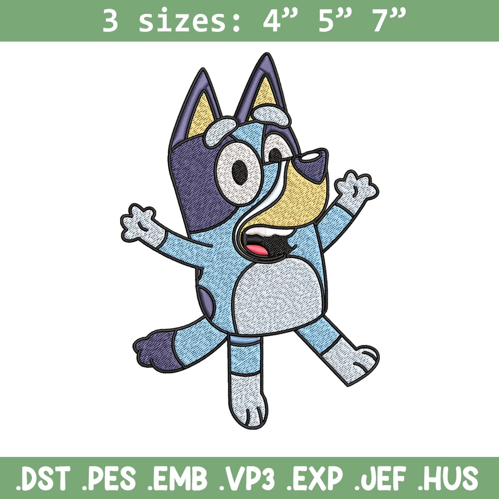 Dad Bluey Embroidery, Bandit Heeler Embroidery, Embroidery File, cartoon design, cartoon shirt, Digital download..jpg