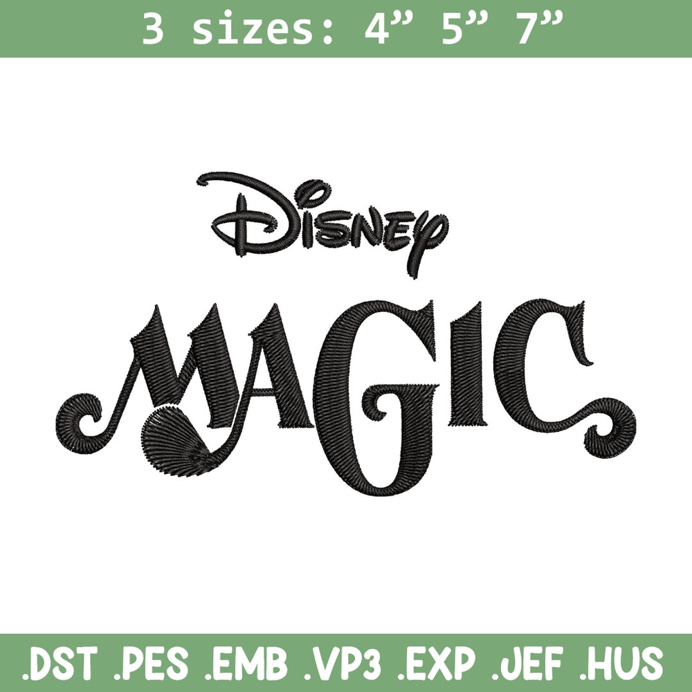 Disney Magic Embroidery Design, Disney logo Embroidery, Embroidery File, Embroidery design, Digital download..jpg