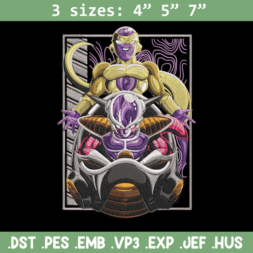 Frieza form Embroidery Design, Dragonball Embroidery,Embroidery File, Anime Embroidery, Anime shirt, Digital download.jpg