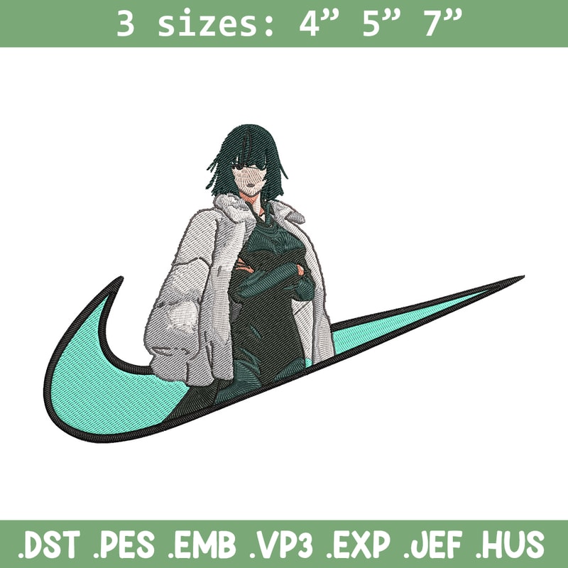 Fubuki nike Embroidery Design,One punch man Embroidery, Embroidery File, Nike Embroidery,Anime shirt,Digital download.jpg