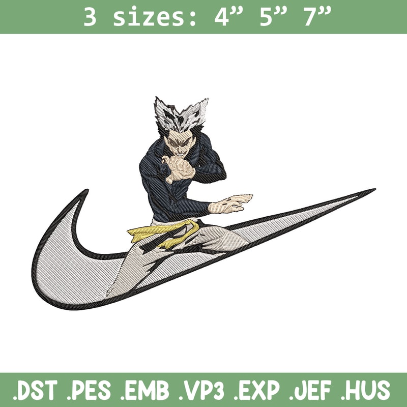 Garou x nike Embroidery Design, One punch man Embroidery, Embroidery File, Nike Embroidery, Anime shirt,Digital download.jpg
