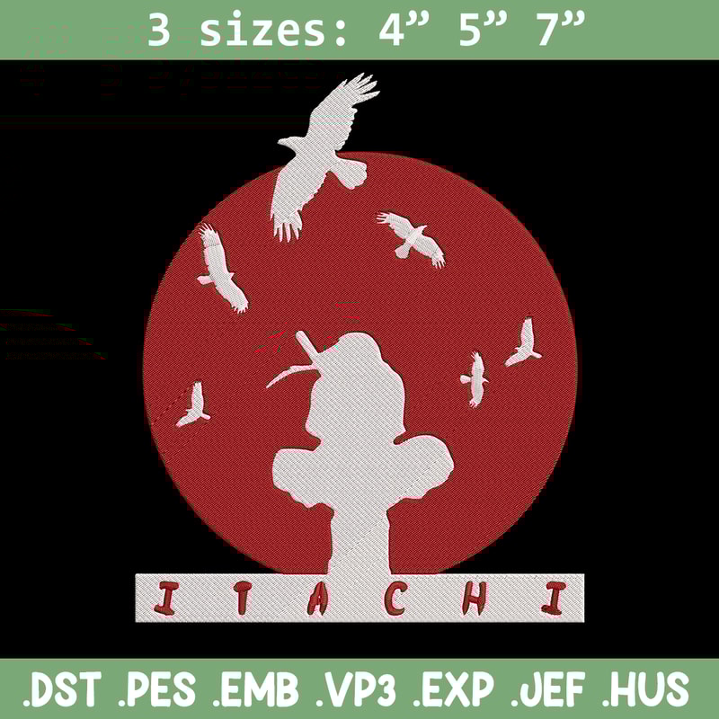 Itachi red moon Embroidery Design, Naruto Embroidery, Embroidery File, Anime Embroidery, Anime shirt, Digital download.jpg