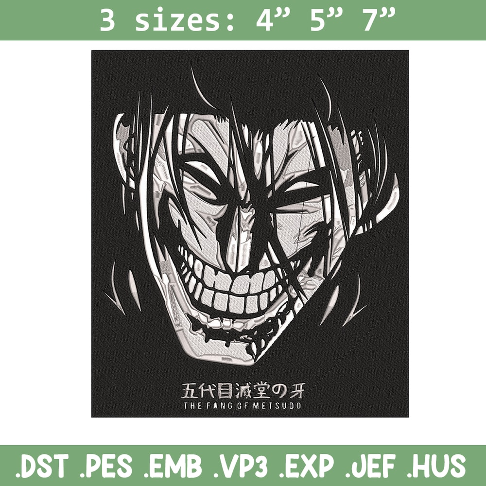 Kanoh Agito Embroidery Design,Kengan Ashura Embroidery, Embroidery File, Anime Embroidery, Anime shirt, Digital download.jpg