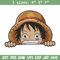 Luffy Peeker Embroidery Design, One piece Embroidery, Embroidery File, Anime Embroidery, Anime shirt, Digital download.jpg
