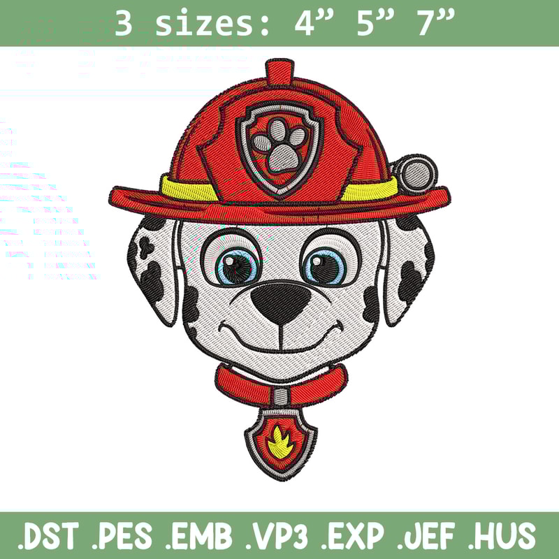 Marshall dog Embroidery Design, Paw patrol Embroidery, Embroidery File, Anime Embroidery, Anime shirt, Digital download.jpg
