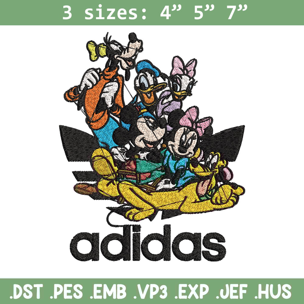 Mickey friends Embroidery Design, Adidas Embroidery, Brand Embroidery, Embroidery File,Logo shirt,Digital download.jpg