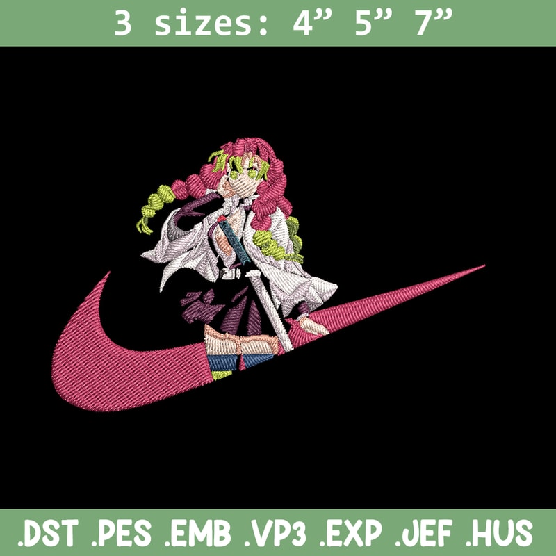 Mitsuri nike Embroidery Design, Demon slayer Embroidery,Embroidery File, Nike Embroidery, Anime shirt, Digital download.jpg