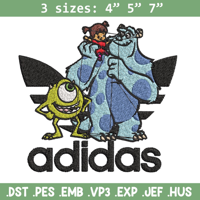 Monster disney Embroidery Design, Adidas Embroidery, Brand Embroidery, Embroidery File,Logo shirt,Digital download.jpg