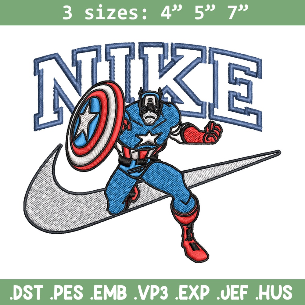 Nike captain america Embroidery Design, Brand Embroidery, Nike Embroidery, Embroidery File, Logo shirt, Digital download.jpg