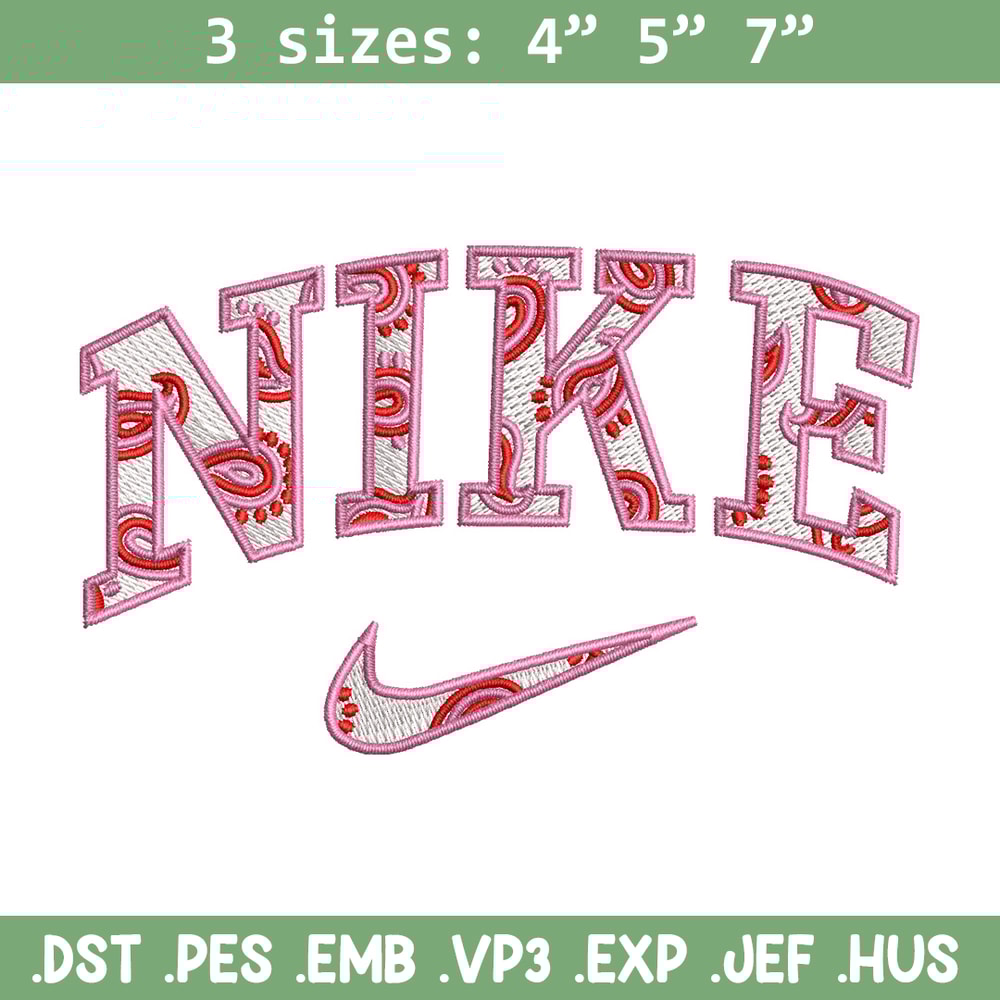 Nike pink embroidery design, Nike embroidery, Emb design, Embroidery shirt, Embroidery file, Digital download.jpg