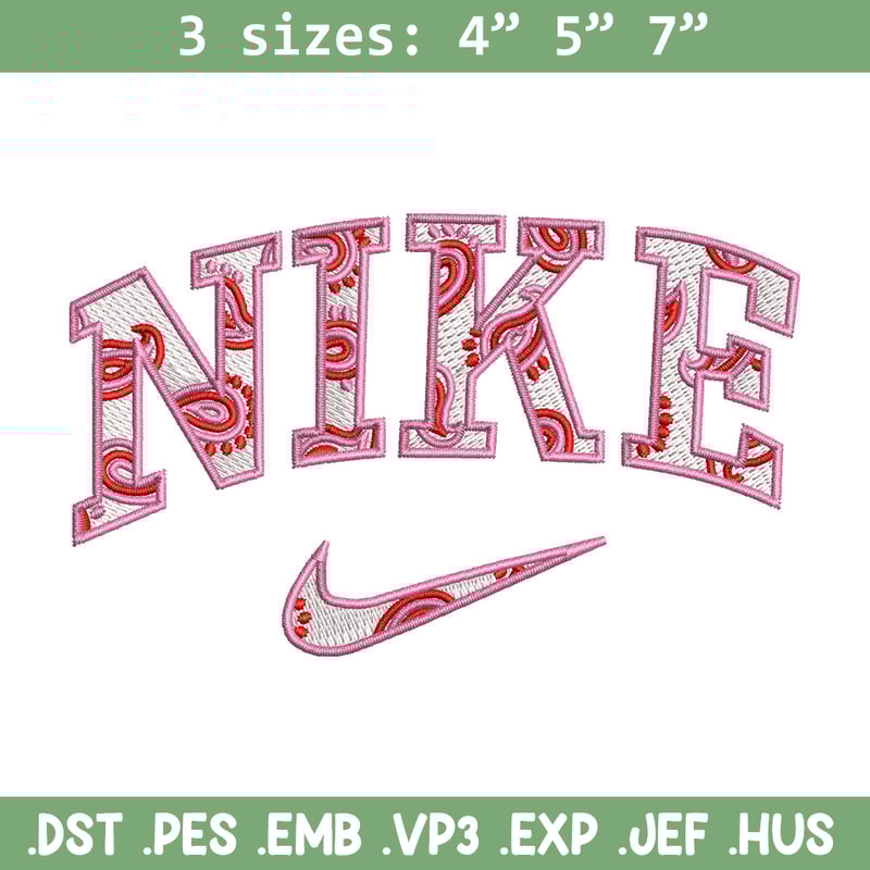 Nike pink embroidery design, Nike embroidery, Emb design, Embroidery shirt, Embroidery file, Digital download.jpg