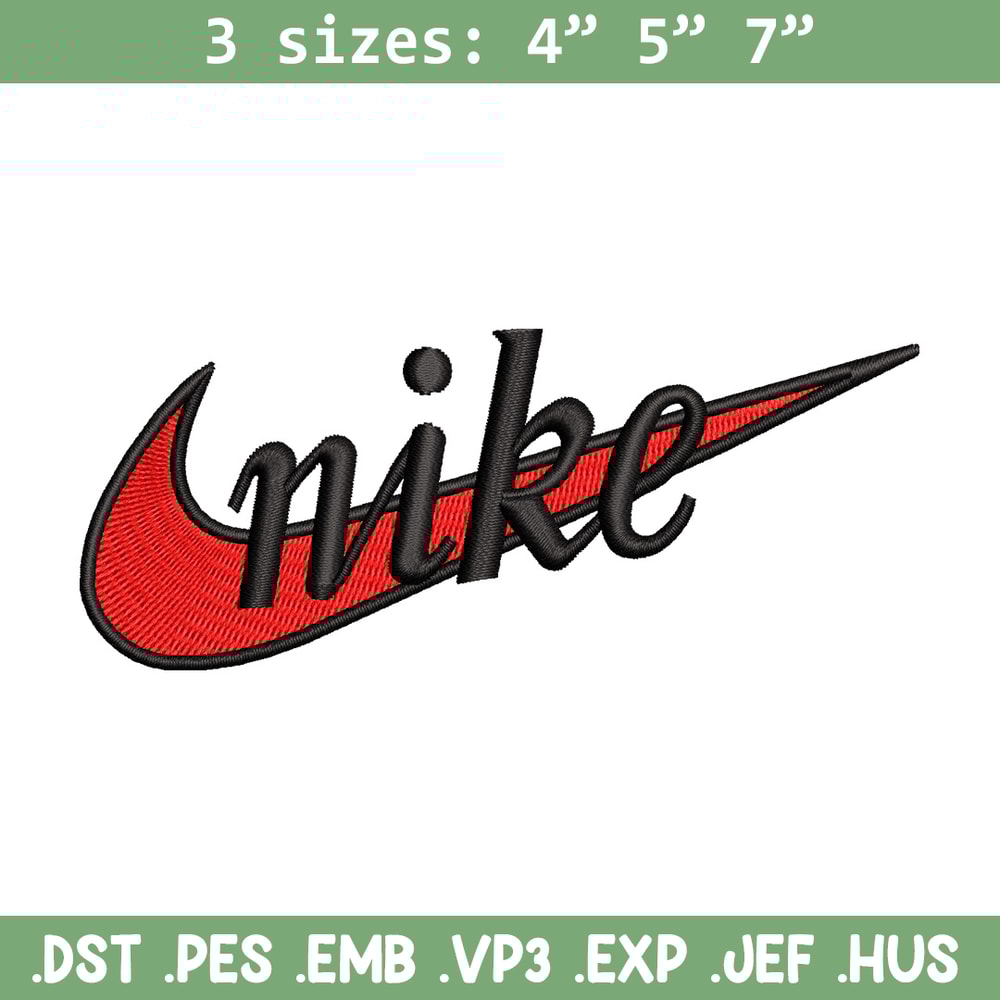 Nike red embroidery design, Nike embroidery, Nike design, Embroidery file,Embroidery shirt, Digital download.jpg