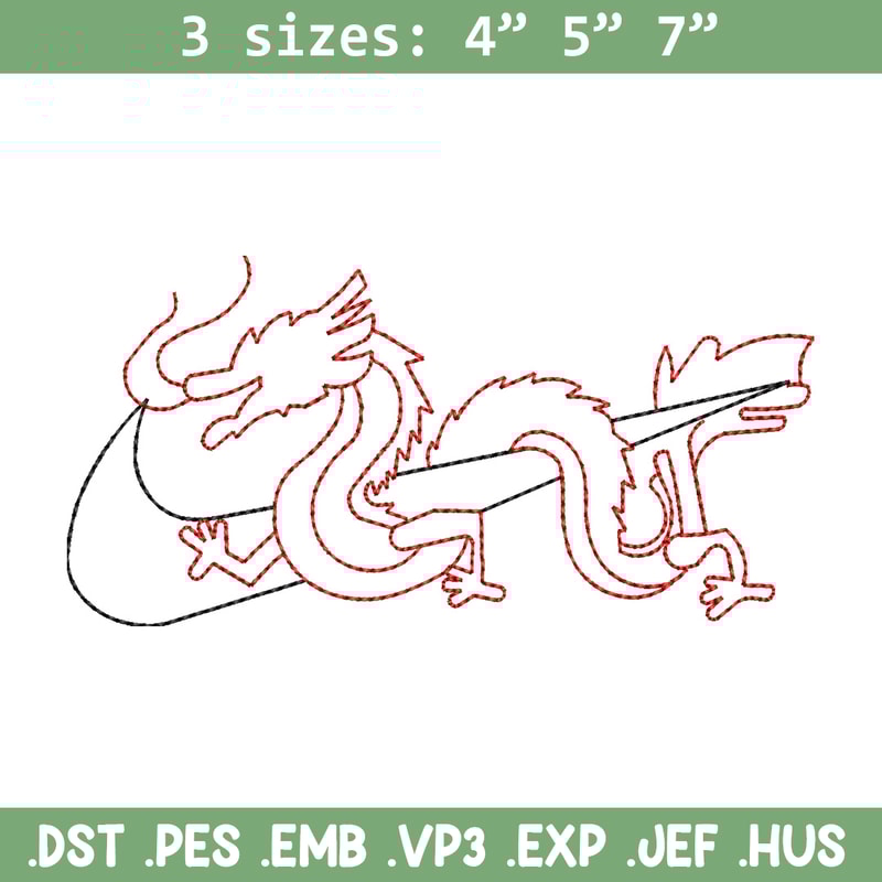 Nike x dragon asian embroidery design, Dragon embroidery, Nike design,Embroidery shirt,Embroidery file, Digital download.jpg