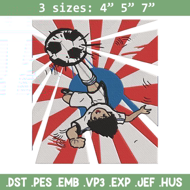 Ozora Tsubasa Embroidery Design, Tsubasa Embroidery, Embroidery File, Anime Embroidery, Anime shirt, Digital download.jpg