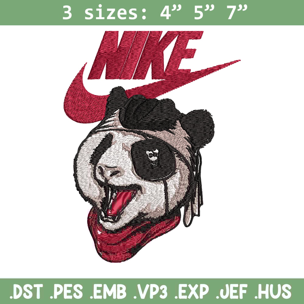 Panda cartoon Nike Embroidery design, Panda cartoon Embroidery, Nike design, Embroidery file, Instant download..jpg