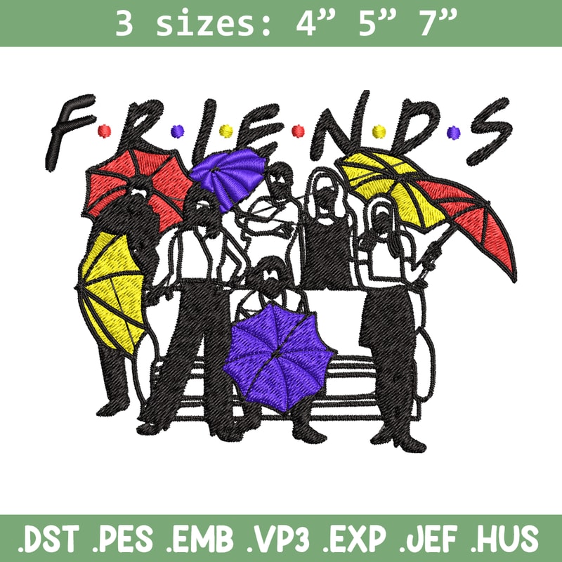 People Umbrella friends Embroidery design, logo Embroidery, logo design, Embroidery File, logo shirt, Digital download..jpg