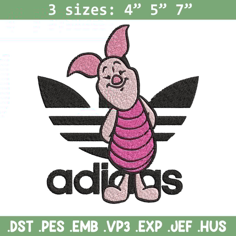 Piglet adidas Embroidery Design, Adidas Embroidery, Brand Embroidery, Embroidery File,Logo shirt,Digital download.jpg
